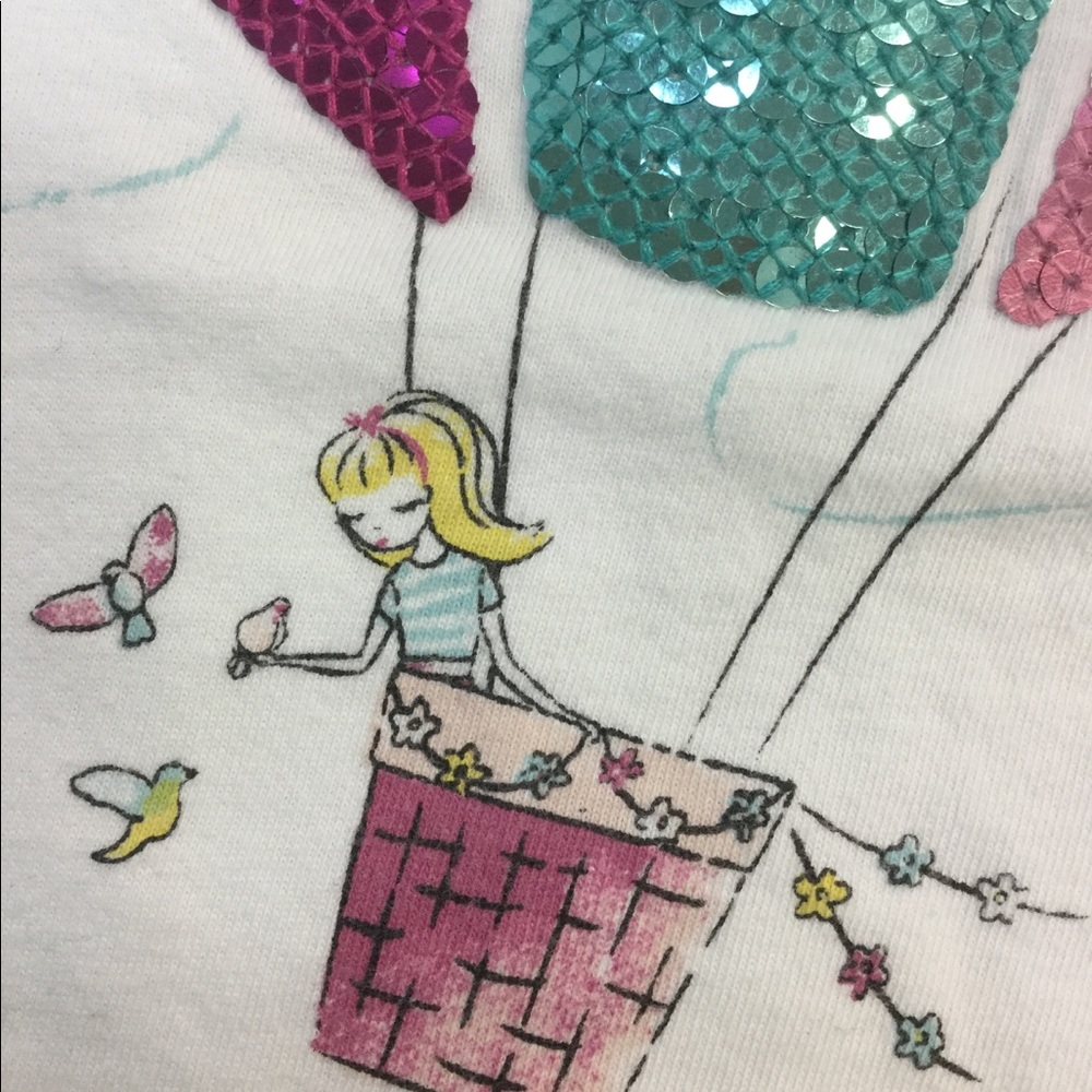Hot balloon with sequin t-shirt